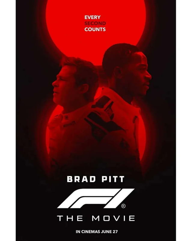 "Every second counts" F1 The Movie promotional poster, taken from IMBD page