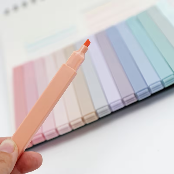 pastel highlighters close-up from Temu product page