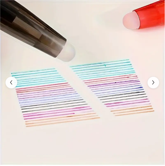 Demo of erasing with erasable pen from promo ad from Temu