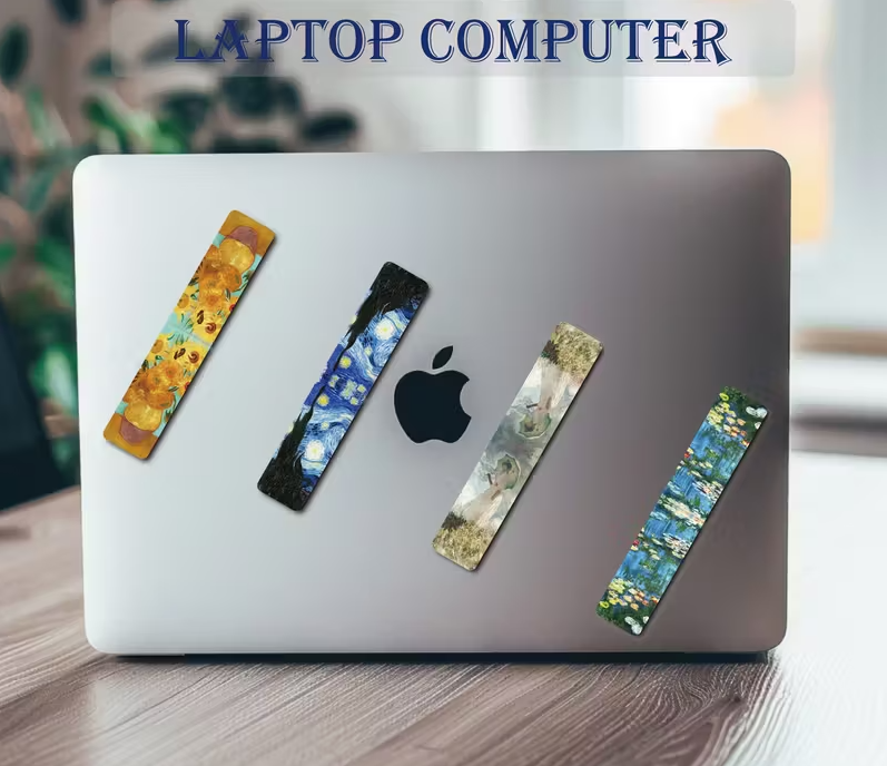 magnetic bookmarks on laptop, taken from Temu product page