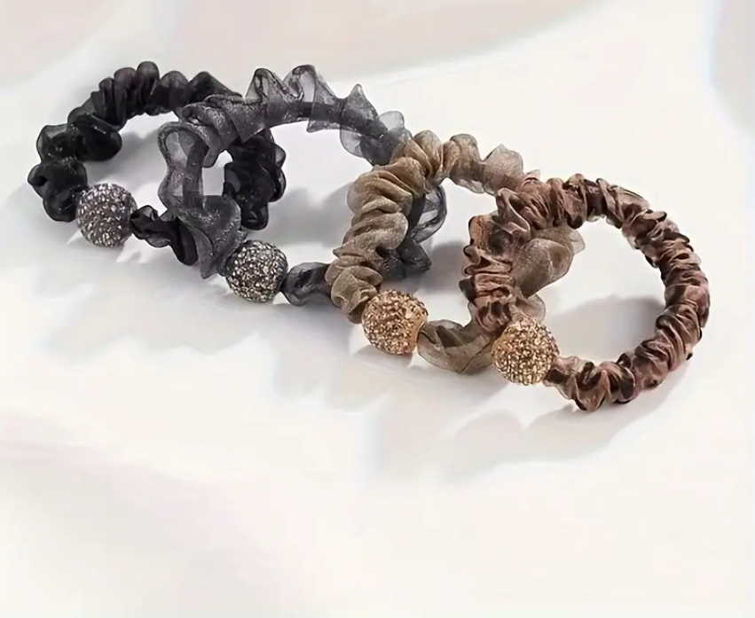 fancy elastic hair ties variations, taken from Temu promo page