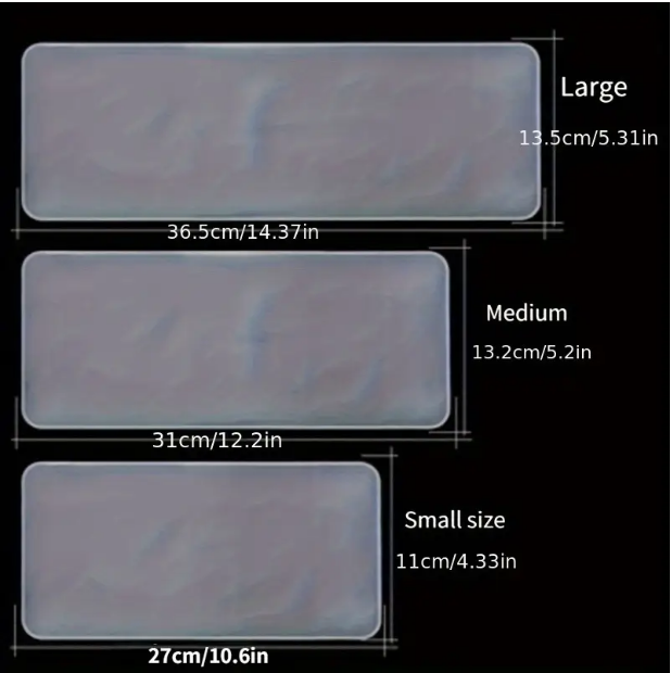 different sizes of keyboard protectors from Temu promo ad