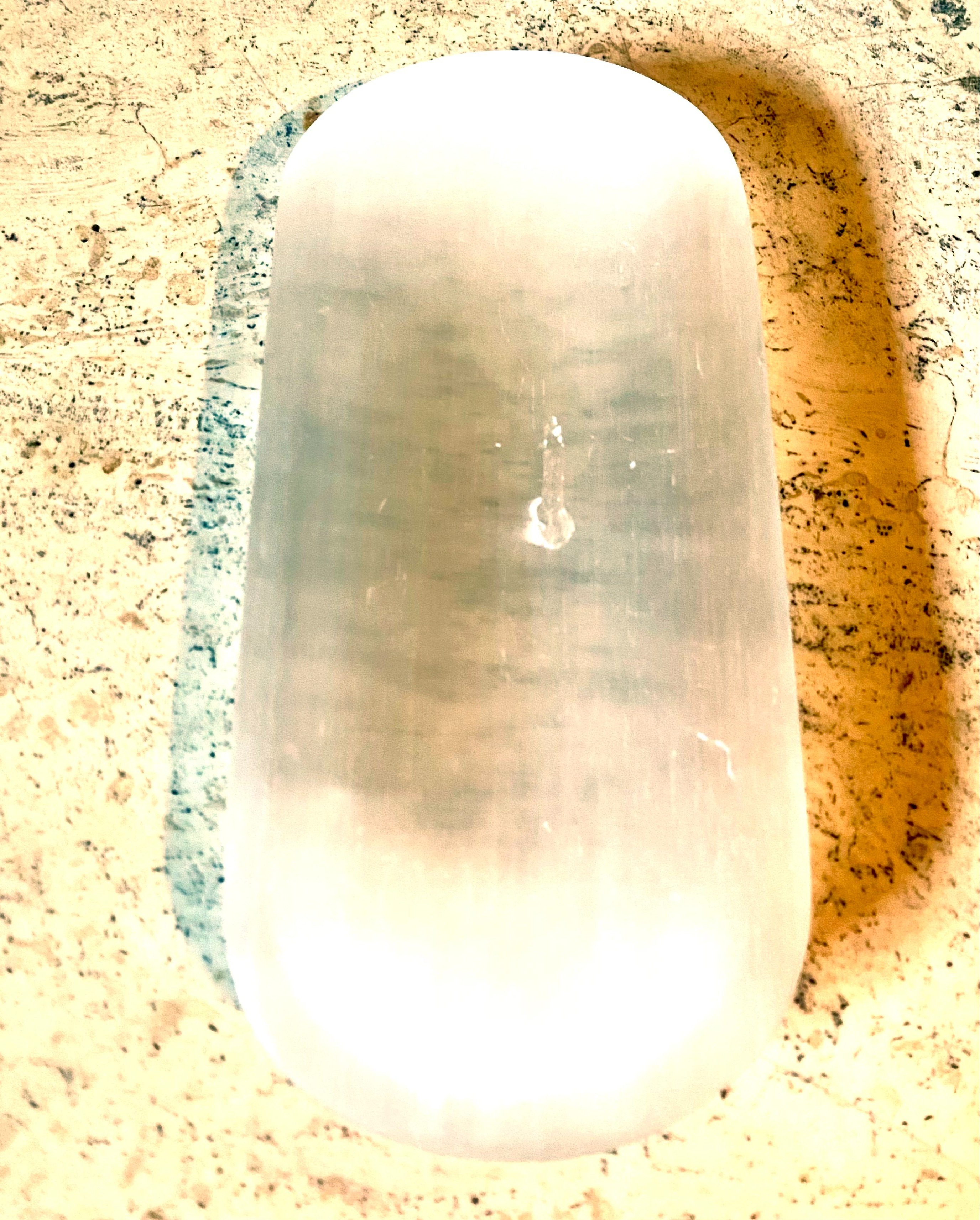 rectangular selenite plate whole -- long view