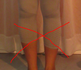 unequal pant leg lengths resulting from failure to pull the pants up well
