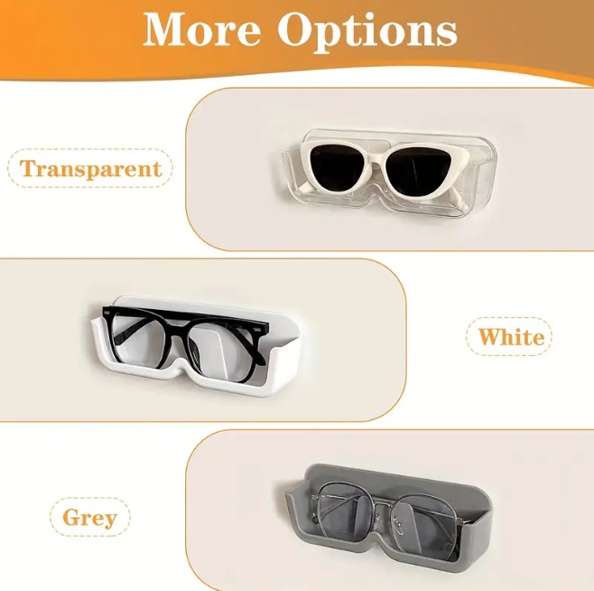 wall mounted glasses holder, different color options, taken from Temu product page