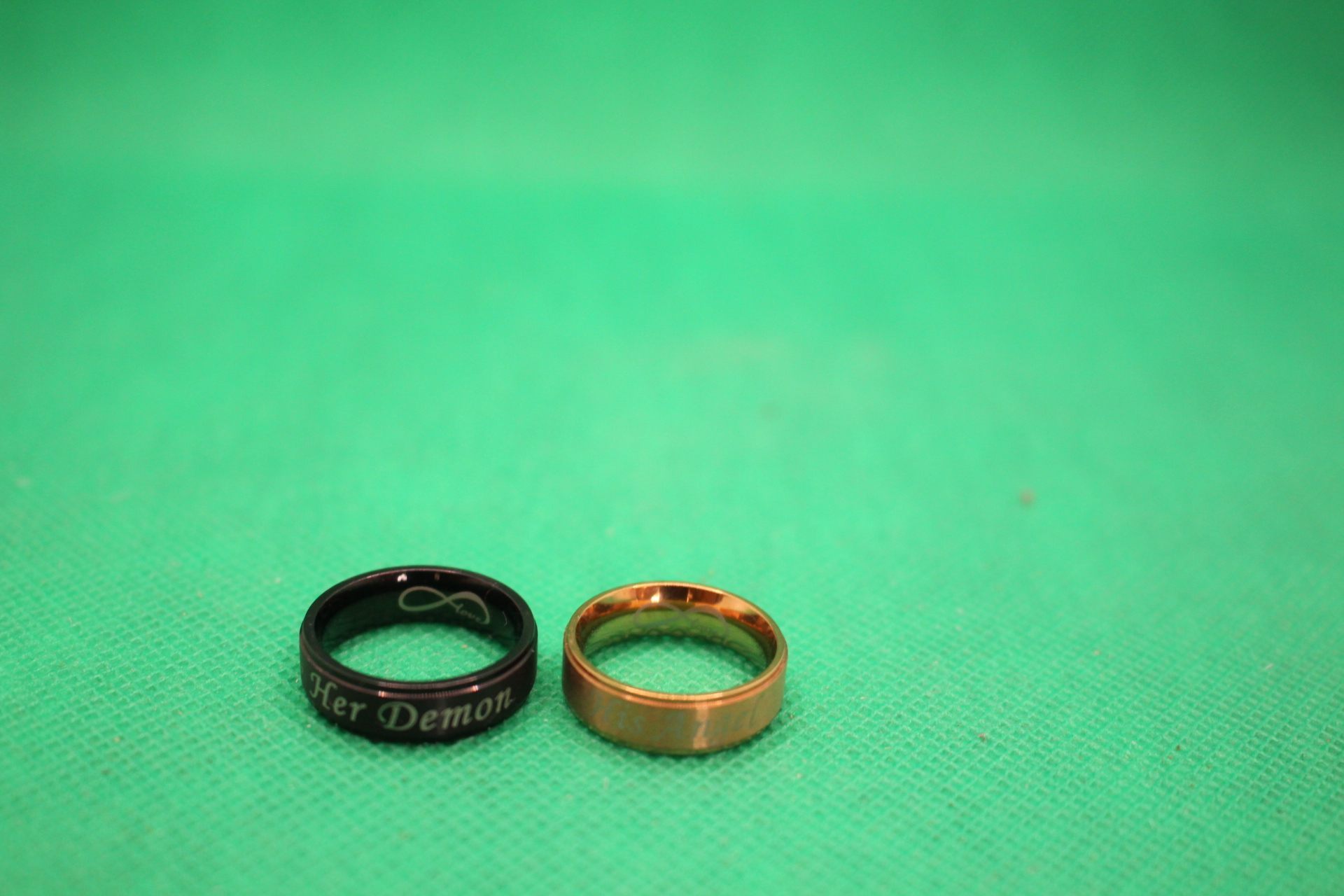 angel and demon couple rings