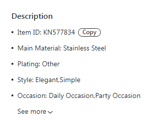 couple ring description with main material