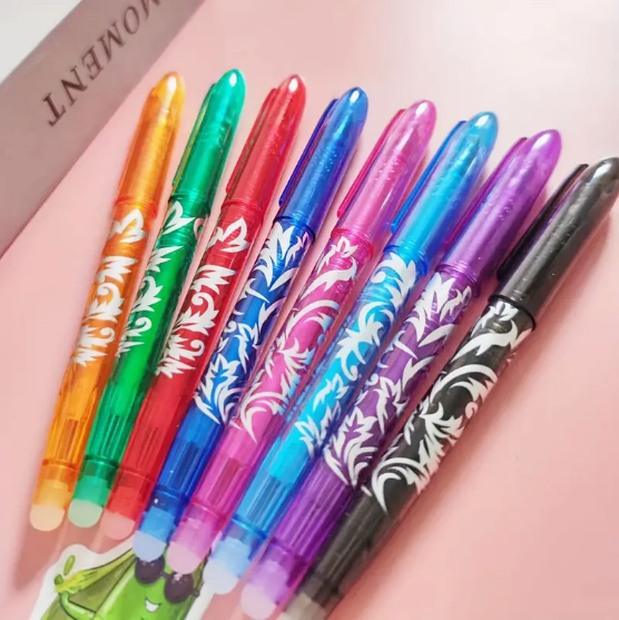 8-pen erasable pen set from Temu promotional ad