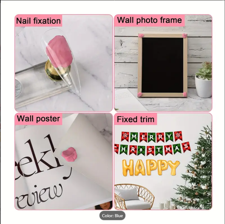 other uses for sticky tacky putty, taken from Temu promo page