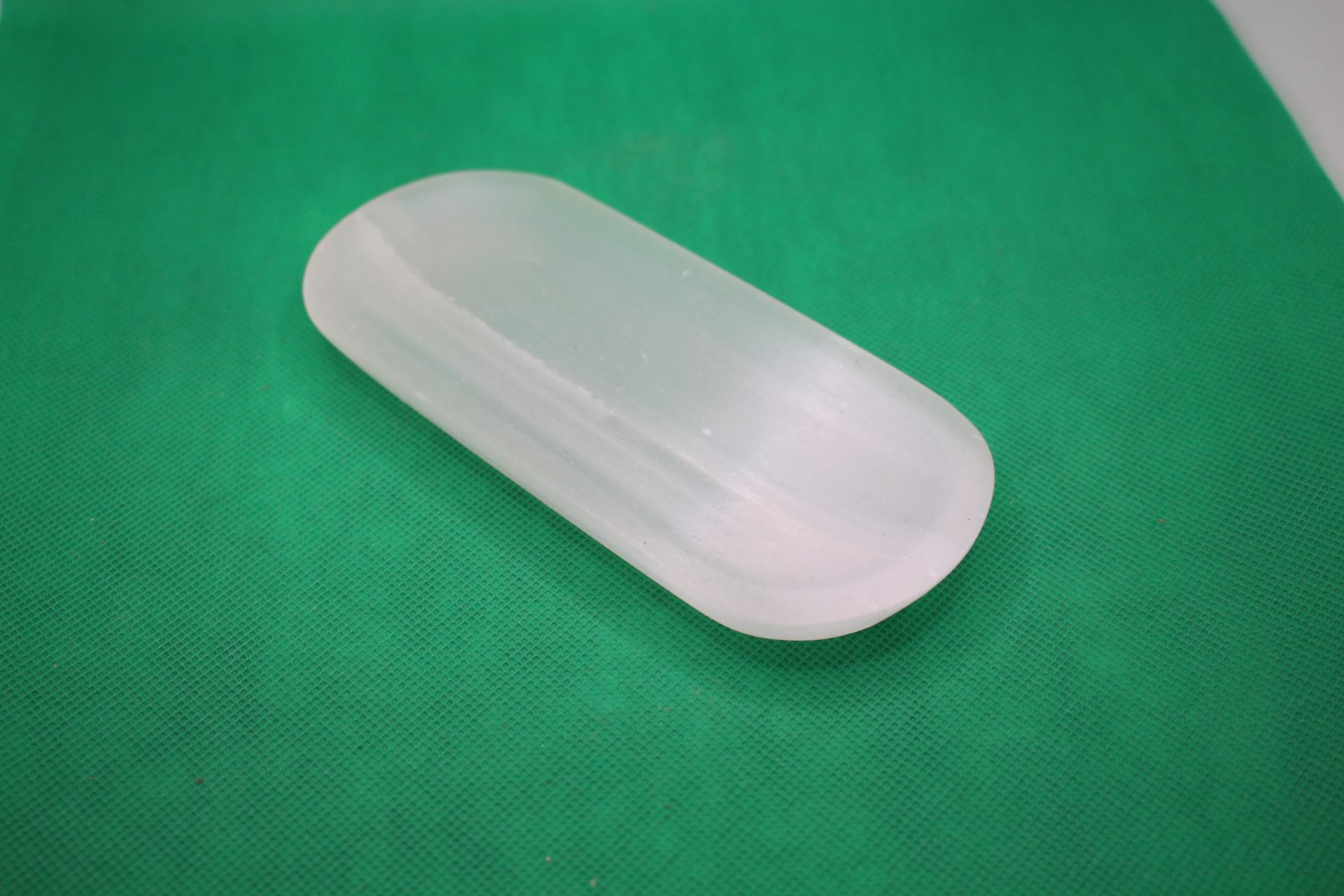 rectangular selenite plate diagonal view
