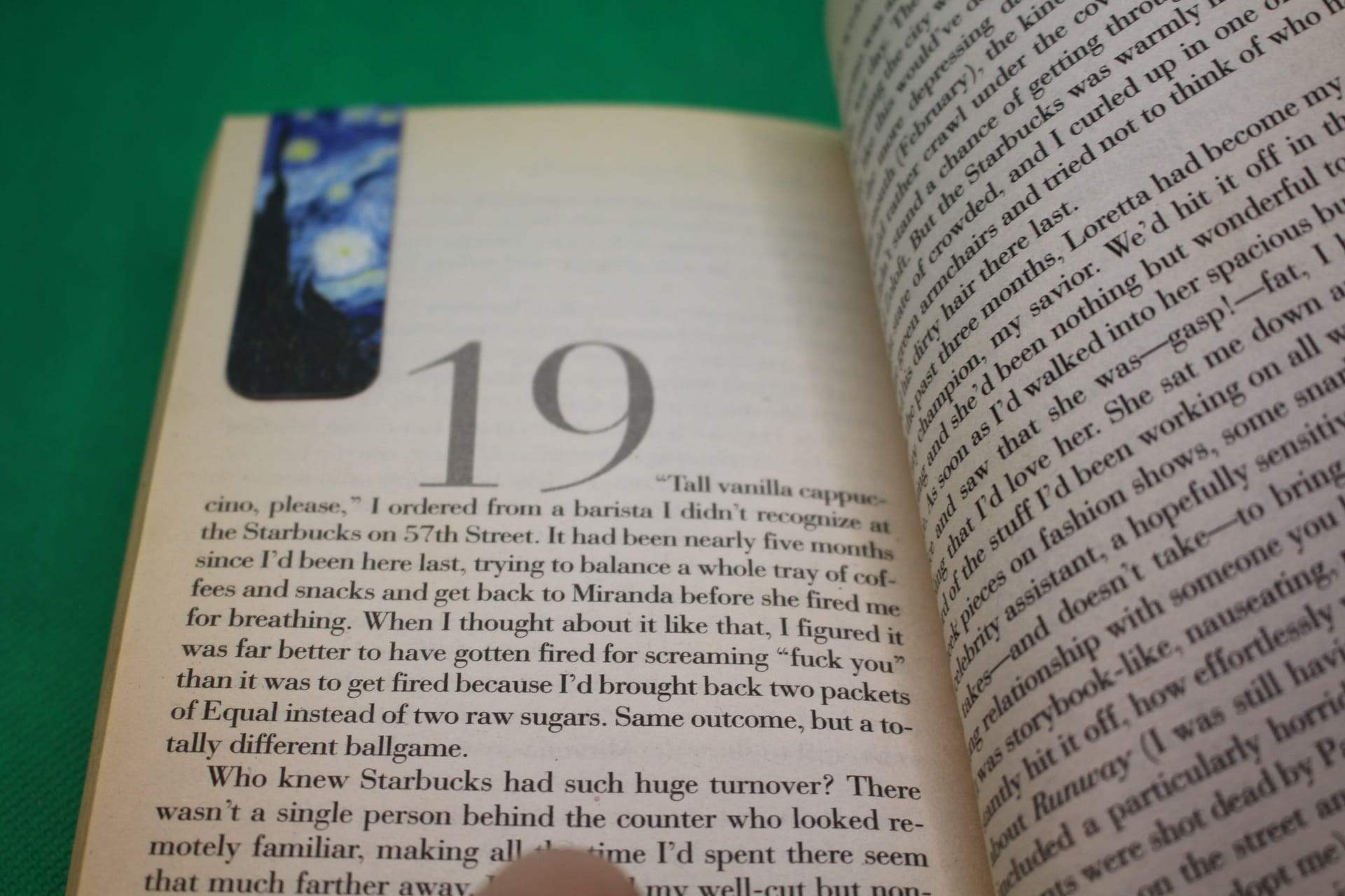 magnetic bookmark marked from the top