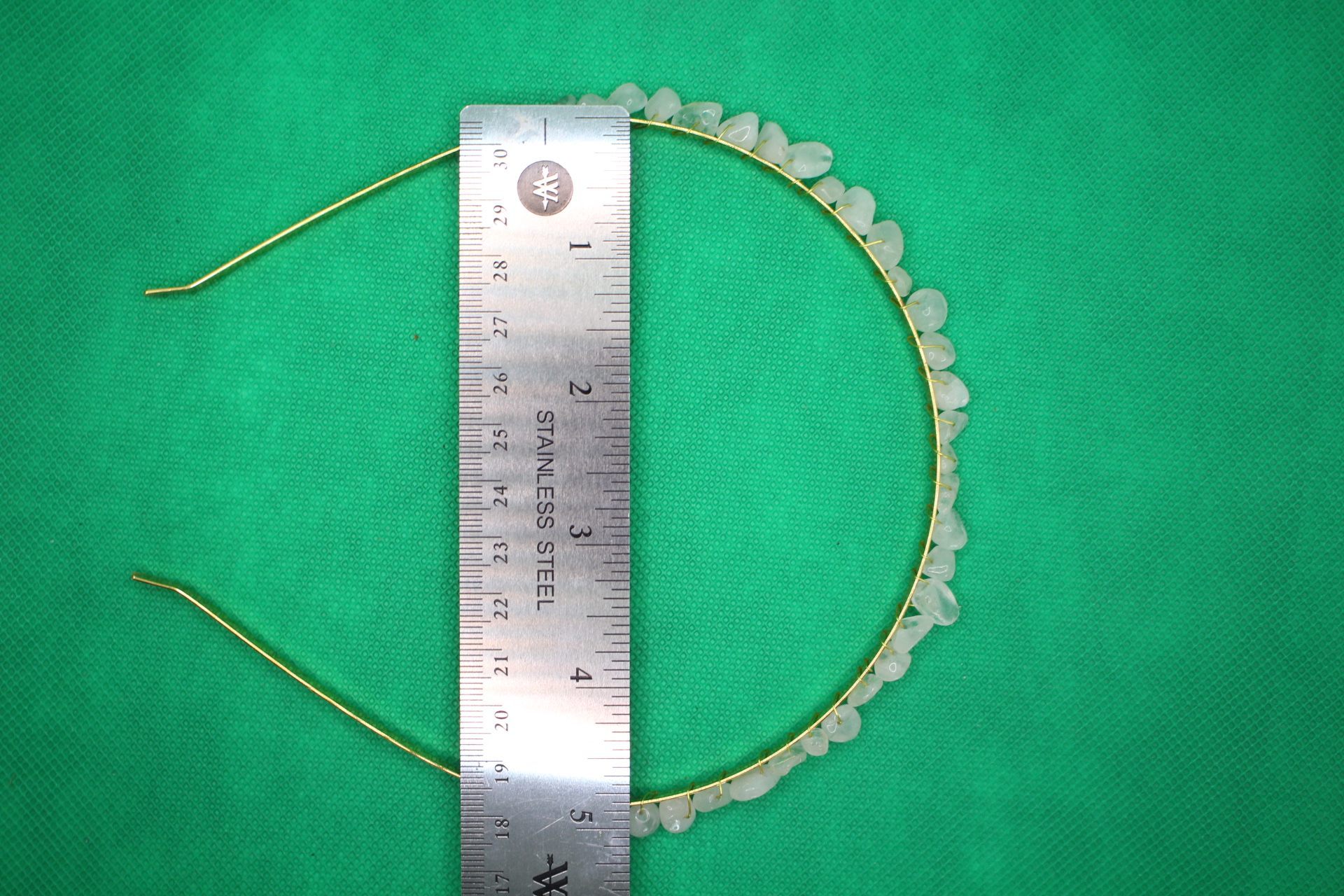 clear quartz crystal headband height measurement