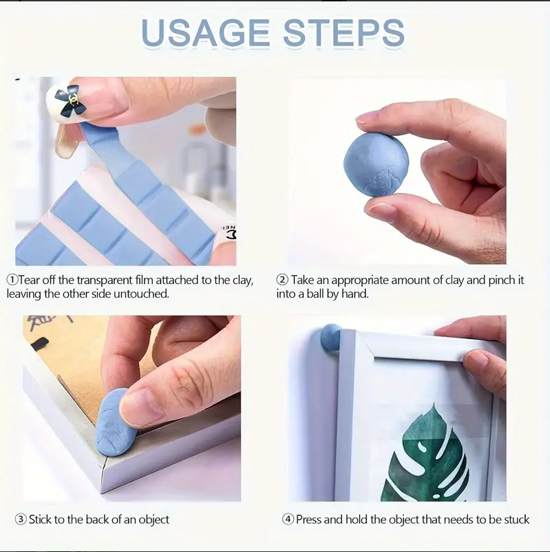 sticky tack usage steps