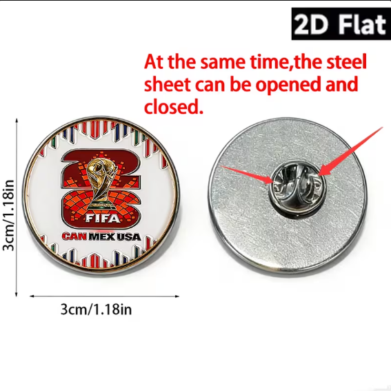 FIFA World Cup 2026 logo brooch pin