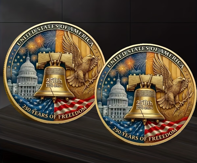 US 250 anniversary coin, taken from Temu product page