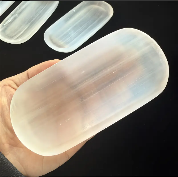 rectangular selenite plate from Temu promo ad