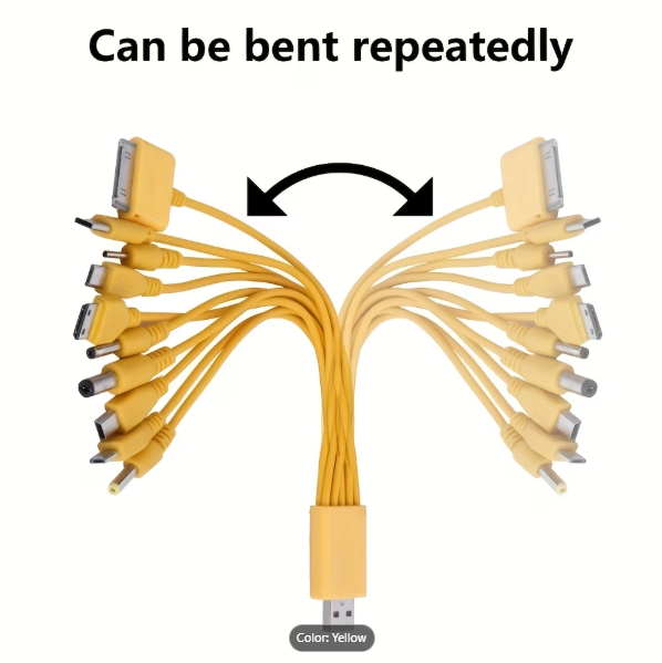 10 in 1 universal charger bending image from Temu product page
