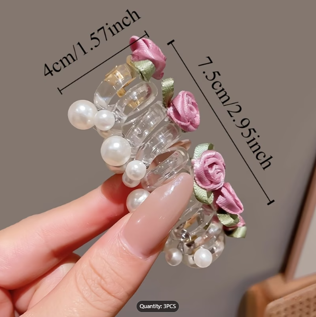 rose hair tie dimensions from Temu, taken from Temu product page