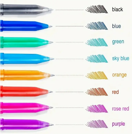 erasable pen colors taken from Temu promo ad