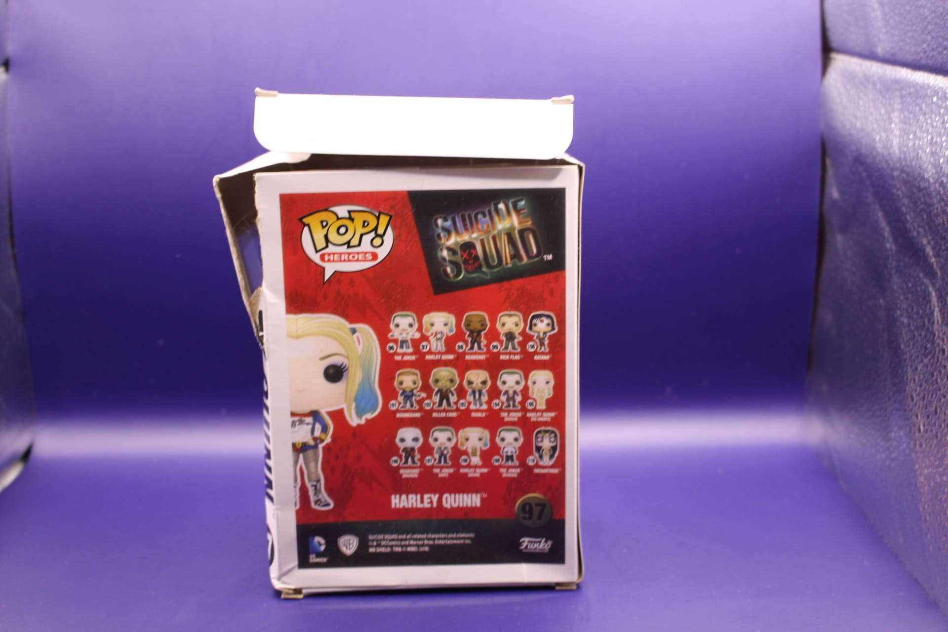 Harley Quinn Funko box back view