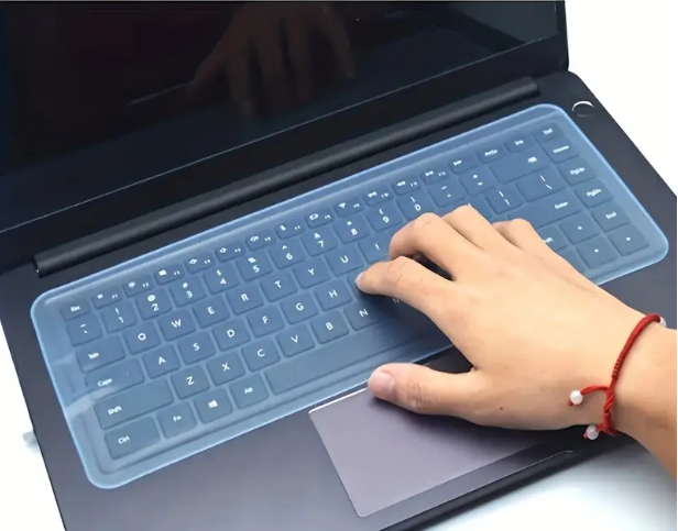 universal clear keyboard protector from Temu promo ad