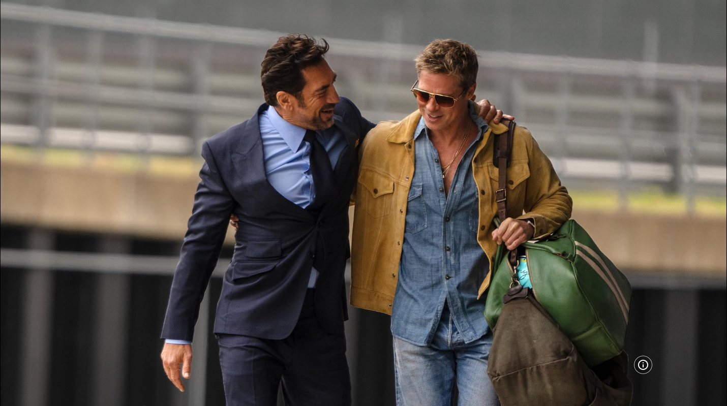 Sonny's return to team on F1 The Movie, taken from IMBD page