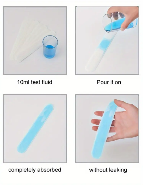hat liner absorption of liquid demo