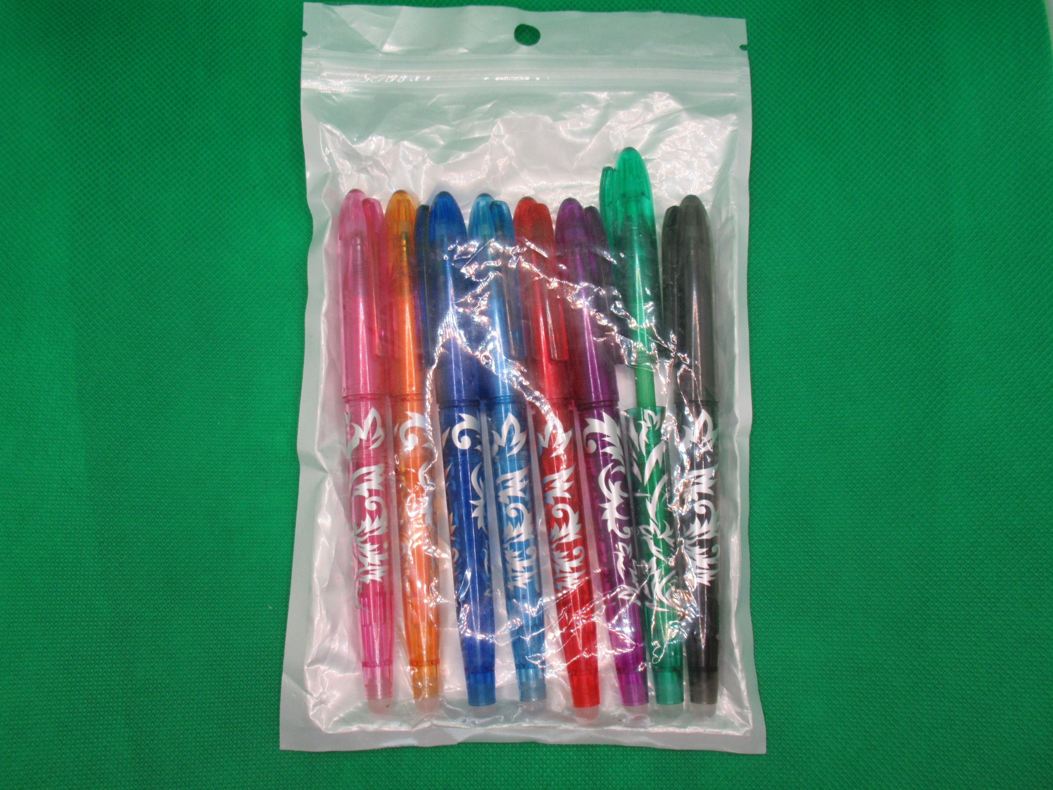 8-color friction heat erasable pen set from Temu